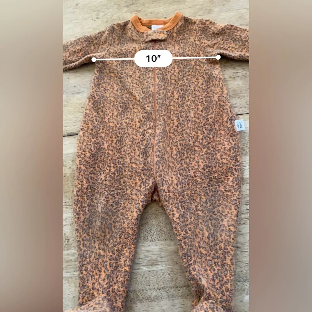 Vintage Baby Gap Infant Sz S 3-6 mo Leopard‎ Print Footie One Piece
